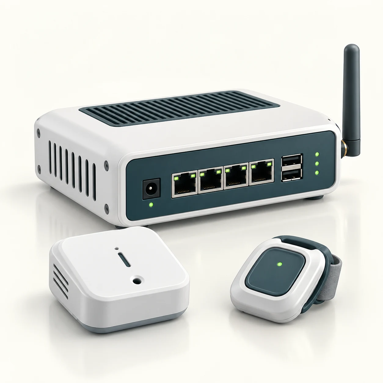 BLE location tag and beacon alongside a hospital infusion pump